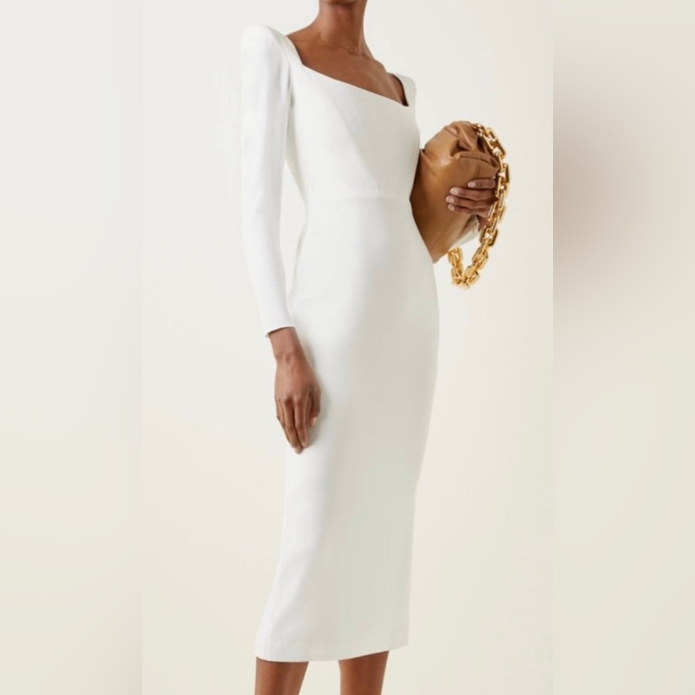 Alex Perry Blythe satin-crepe midi dress